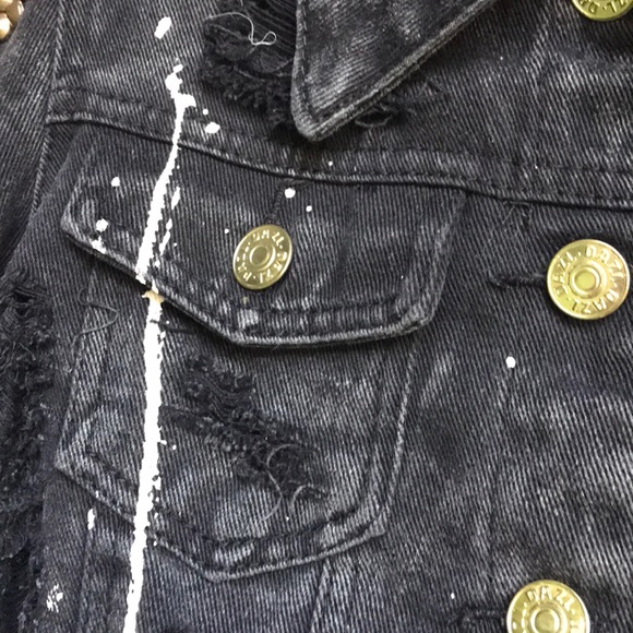 Distressed denim jacket - Picture 12 of 16